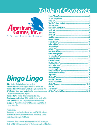 American Games Bingo Paper