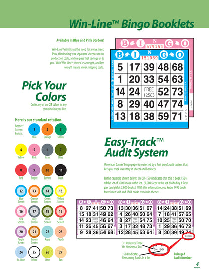 American Games Bingo Paper