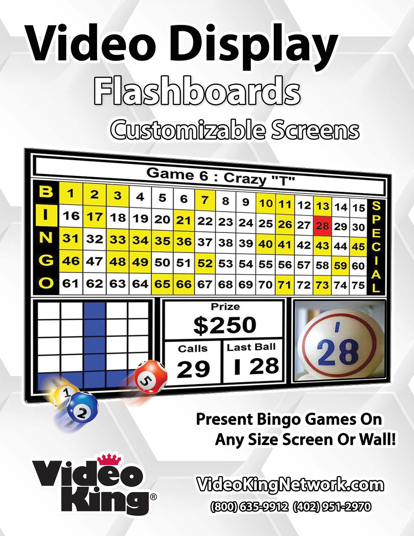 Video Display Flashboards Customizable Screens